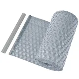 Haga HaGa® - Sichtschutz Sichtschutzstreifen Zaunblende aus PE-Rattan in silbergrau