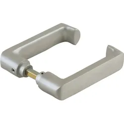 DORMA-Glas Drückerpaar 10.314 - Aluminium Edelstahl-Effekt