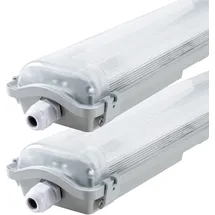 proventa LED-Feuchtraumleuchte 120 cm 36 W neutralweiß 2 St.
