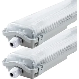proventa LED-Feuchtraumleuchte 120 cm 36 W neutralweiß 2 St.