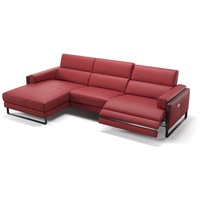 Sofanella Ecksofa Leder Milo, Eckcouch, Ecksofa, Sitzecke, Polsterecke, Leder Sofas, Ledersofa rot