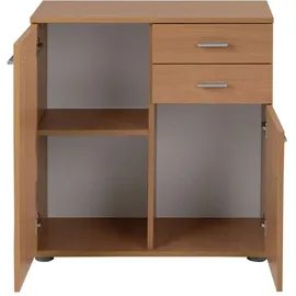 calitan furniture Kommode SOLO, Buche Dekor - B 71 cm - 2 Türen 2 Schubladen - 1 Einlegeboden