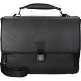Piquadro Modus Aktentasche Leder 40 cm Laptopfach schwarz