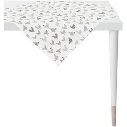 Mitteldecke APELT "6710", grau, B:88cm L:88cm, Baumwolle, Polyester, Tischdecken