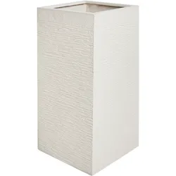 Blumentopf hellbeige quadratisch 33 x 33 x 70 cm DION