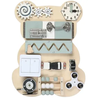 tausendkind Motoriktafel ACTIVITY BOARD BEAR in natur/mint