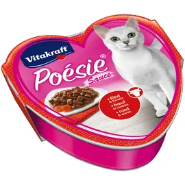 Vitakraft Poesie Rind und Karotte + Seelaachs mit Pasta 15 x 85 g