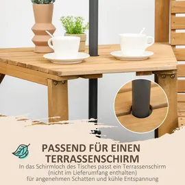 Outsunny Bistroset 3-tlg. Braun