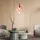 Nowa Glas Pendelleuchte pink Esszimmer Lampe hängend Retro Hängelampe Wohnzimmer Vintage, 1x E27, DxH 20 x 150 cm, 2er Set