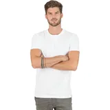TRIGEMA T-Shirt TRIGEMA "TRIGEMA Slim Fit T-Shirt aus DELUXE Baumwolle", Herren, Gr. M, weiß, 100% Baumwolle, Basic, Shirts T-Shirt