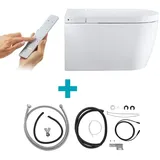 Duravit SensoWash® Starck f Plus Compact Dusch-WC Komplettanlage für Wandmontage, mit WC-Sitz, 650000012004320+1007310000+1007290000, Compact