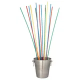 Papstar Trinkhalme Maxi Papier Ø 6 mm 80 cm 50 St. Farbig sortiert