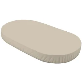 Waldin Spannbettlaken Groß, Babybett 7in1 Jersey Baumwolle, Dunkelbeige