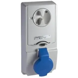 Schneider Electric 82131 Anbausteckdose verriegelt, 16A, 2p+E, 200-250 V AC, IP44