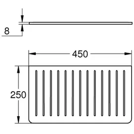 Grohe Abtropfablage (Material: Silikon, 450 x 250 mm Keramik/schwarz - Schwarz