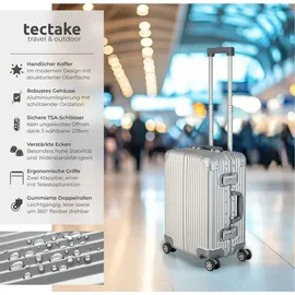 Tectake Airway 4-Rollen Cabin 20 Zoll / 20 l silber/grau