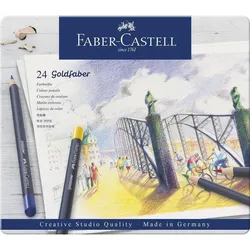 FABER-CASTELL Buntstifte GOLDFABER, 24er Metalletui