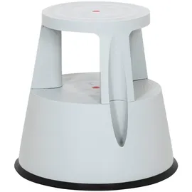 MID.YOU Tritthocker, Hellgrau, Kunststoff, 48x43x48 cm, rutschfeste Trittfläche, Esszimmer, Stühle, Hocker