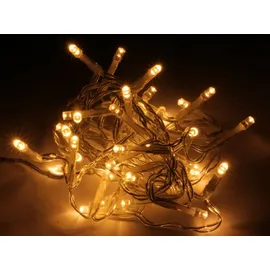 self import agencies LED-Lichterkette, 24 LEDs, warmweiß, Batteriebetrieb, IP44, Timer, transp.