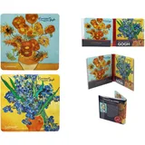 CARMANI - Quadratisches Kork-Pad-Set mit 2 Stück Kork-Untersetzern verziert mit verschiedenen Gemälden von Vincent van Gogh