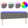 vidaXL LED Kopfteil Dunkelgrau 180x7x78/88 cm Stoff