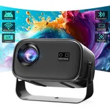 Tragbarer Videoprojektor, 4 K, Mini-Videoprojektor, Retroprojektor, WLAN, Bluetooth, für TV Stick/PS5/HDMI USB/iOS/Android, elektrischer Fokus, 1080P, 15000LM