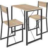 Tectake Sitzgruppe 3-teilig, Industrial Style, mit höhenverstellbaren Kunststofffüßen