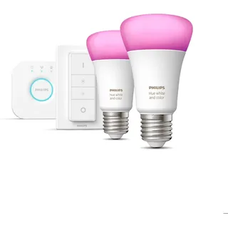 Col. Amb. E27 2er inkl. Dimmer Switch 75W Starter Set warmweiß