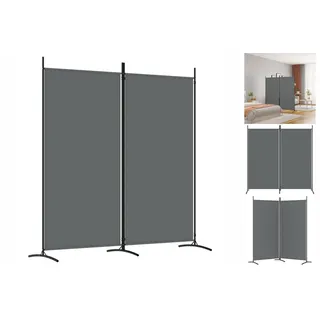 vidaXL 2-tlg. Paravent Anthrazit 175x180 cm Stoff