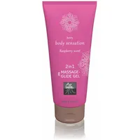 Hot Shiatsu Massage- & Glide Gel 2in1 Raspberry Scent 200 ml