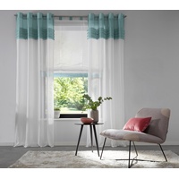 Home Affaire »Gander«, (2 St.), Vorhang, 2-er Set, Fertiggardine, halbtransparent, Faltenblende grün