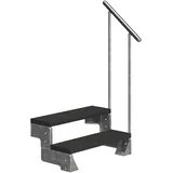 DOLLE Außentreppe Gardentop 36-44 cm Aluminium