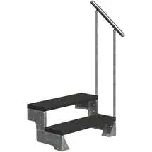 DOLLE Außentreppe Gardentop 36-44 cm Aluminium