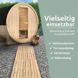 deluke Holzfliese Kiefernholz 95 x 95 cm braun