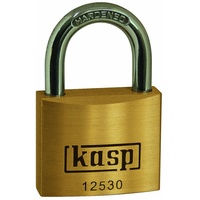 KASP K12530A1 Vorhängeschloss 30mm gleichschließend Goldgelb Schlüsselschloss