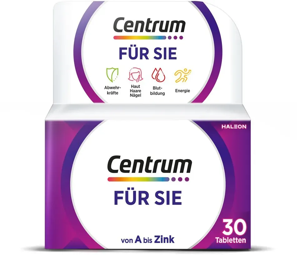 Centrum Für Sie Multivitamin – Hochwertiges Nahrungsergänzungsmittel mit Mikronährstoffen – Speziell für Frauen – Vitamine, Mineralstoffe, Spurenelemente