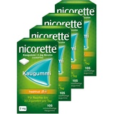 Johnson & Johnson Nicorette Kaugummi 2mg freshfruit 105 Stk. 4er Set