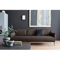 W.SCHILLIG 3-Sitzer sally Design-Sofa, Loungesofa, bequem, schmale Armlehnen, Breite 224cm, mit Metall-Winkelfüßen in Chrom glänzend, Breite 224 cm braun