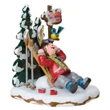 Hubrig Volkskunst Zschorlau Erzgebirge Sammelfigur Hubrig Winterkinder Schöne Aussicht, Höhe 9cm, handbemalt