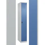 C+P Spind Classic PLUS, 1 Abteil, HxBxT 185x30x50cm, Sicherheitsdrehriegel, Hellgrau/Fernblau von PROREGAL