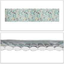 Relaxdays Weichschaummatte, Badezimmer Beige,Weiß,Türkis