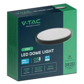 V-Tac Deckenleuchte LED 36 W 350 mm schwarz 3820 lm