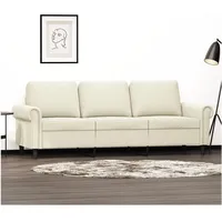 vidaXL 3-Sitzer-Sofa Creme 180 cm Samt