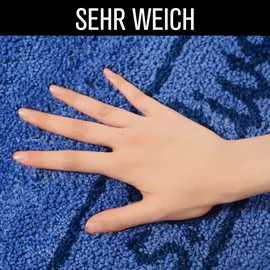 s.Oliver Badteppich Allie Blau Ø 80 cm