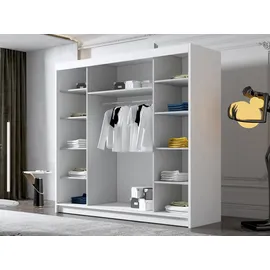 Mirjan24 Schiebetürenschrank Evo VI 200 x 215 x 58 cm Schwarz