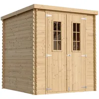 TIMBELA Gartenhaus M309C 2,04 x 2,04 m Beige