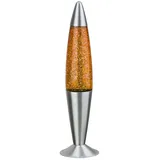 Rabalux Dekorative-Lampe Lavalampe Mit Glitter 25W Orange E14 Glas