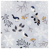 HOME FASHION Lunchservietten „Birds and Twigs“, 33x33 cm, 3-lagig, Home Fashion®, 20 Stück, Nordic Winter, Tierisch