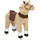 aiyaplay Reitpferd, Spielpferd zum Reiten mit Sattel Rollen 80 cm Braun
