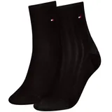 stichd b.v. TOMMY HILFIGER Damen Kurzsocken Shine 2er Pack - schwarz - 39|40|41|42